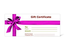Gift Certificates - Print Custom Gift Cards